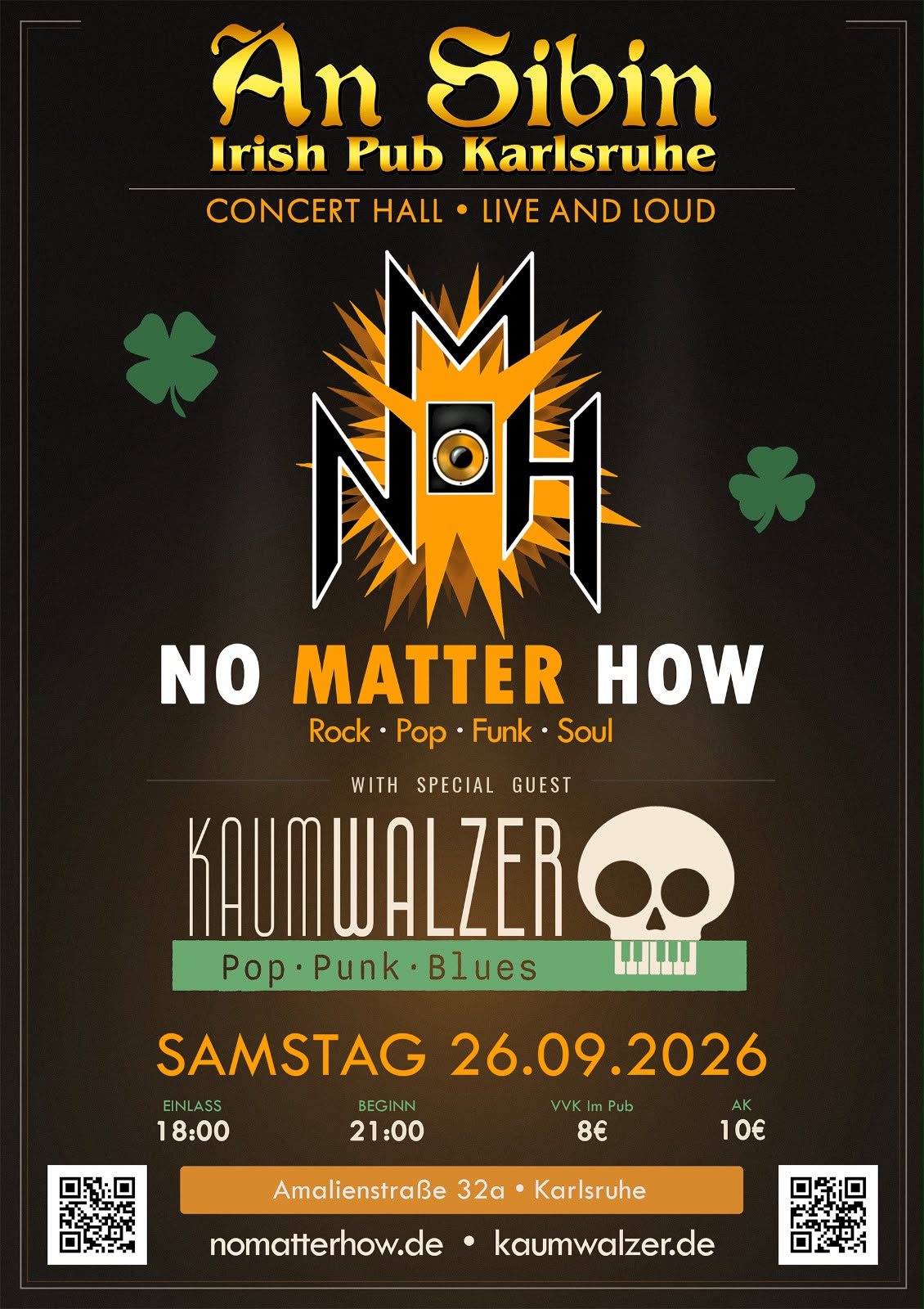Plakat: Live-Gig am Sa, 26.09.2026